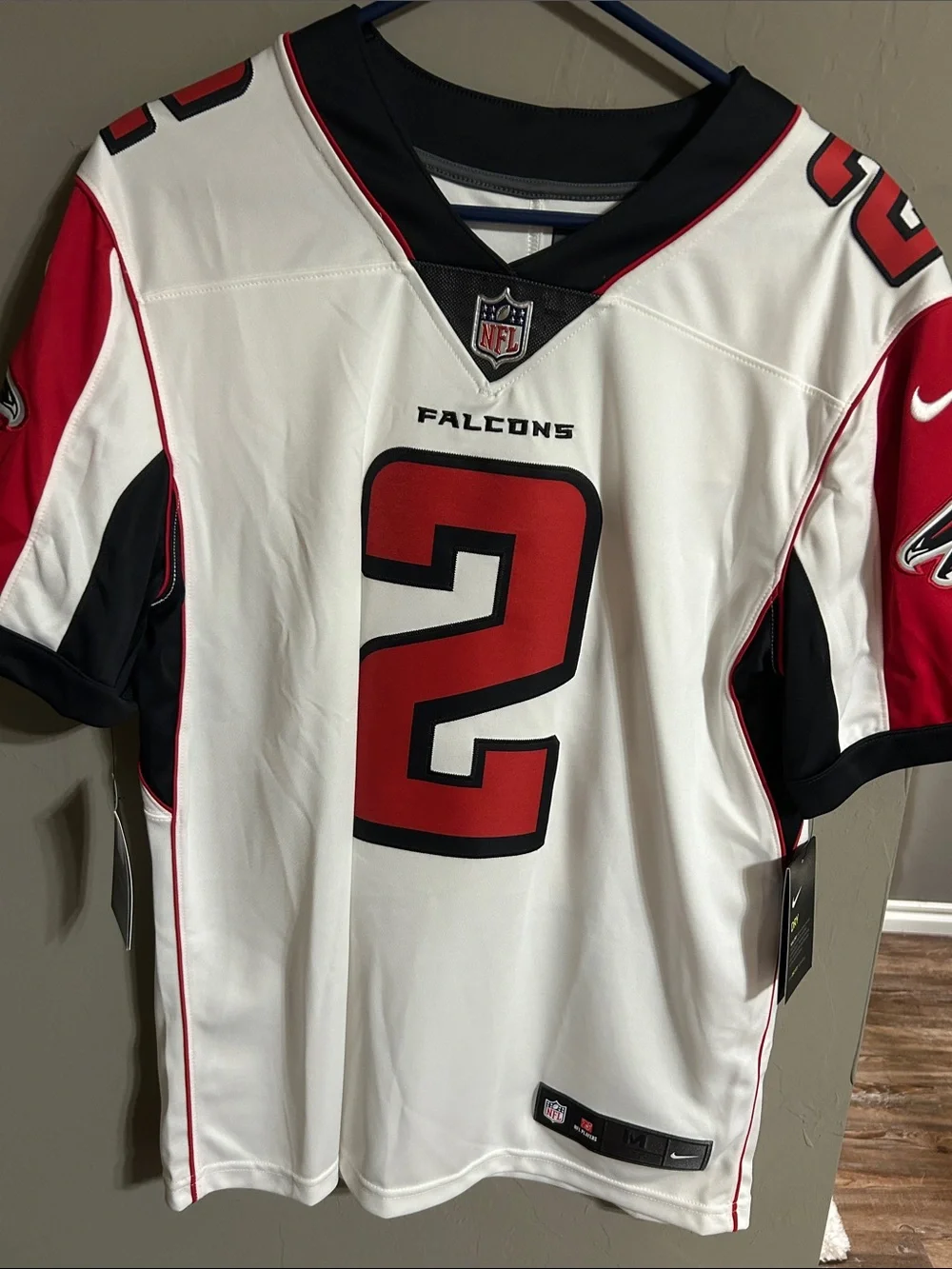 Nike White Red Black Atlanta Falcons #2 Football Jersey